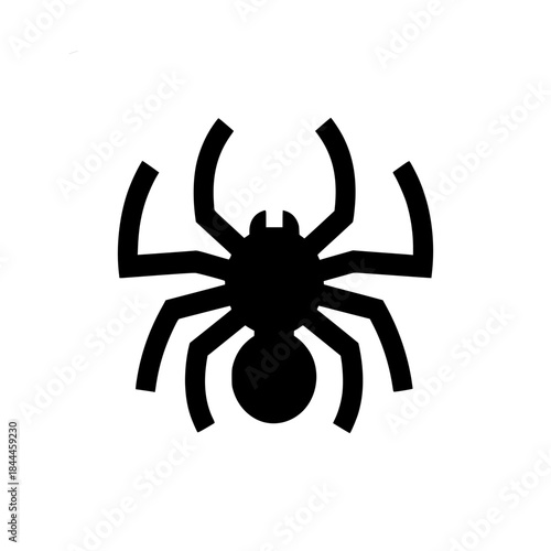 Clean vector line art icon of a stylized arachnid, perfect as a graphic design element or a distinctive symbol, representing the intricate form of an eight-legged creature