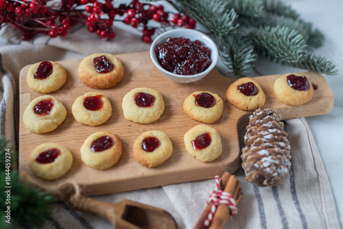 german christmas cookies in Christmas setting