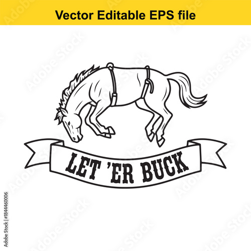 Let 'er buck logo