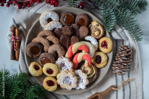 german christmas cookies in Christmas setting