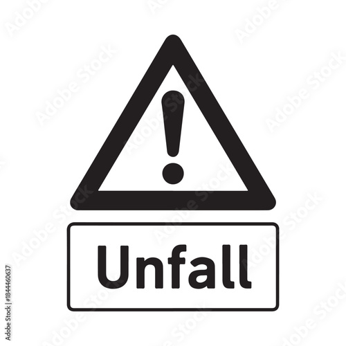 Black and yellow triangular warning sign with an exclamation point inside