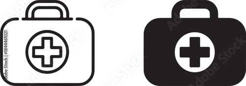 Essential first aid kit icons for emergency health and medical safety design elements vector graphics