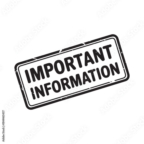 A black ink stamp displaying the word important with a distressed texture