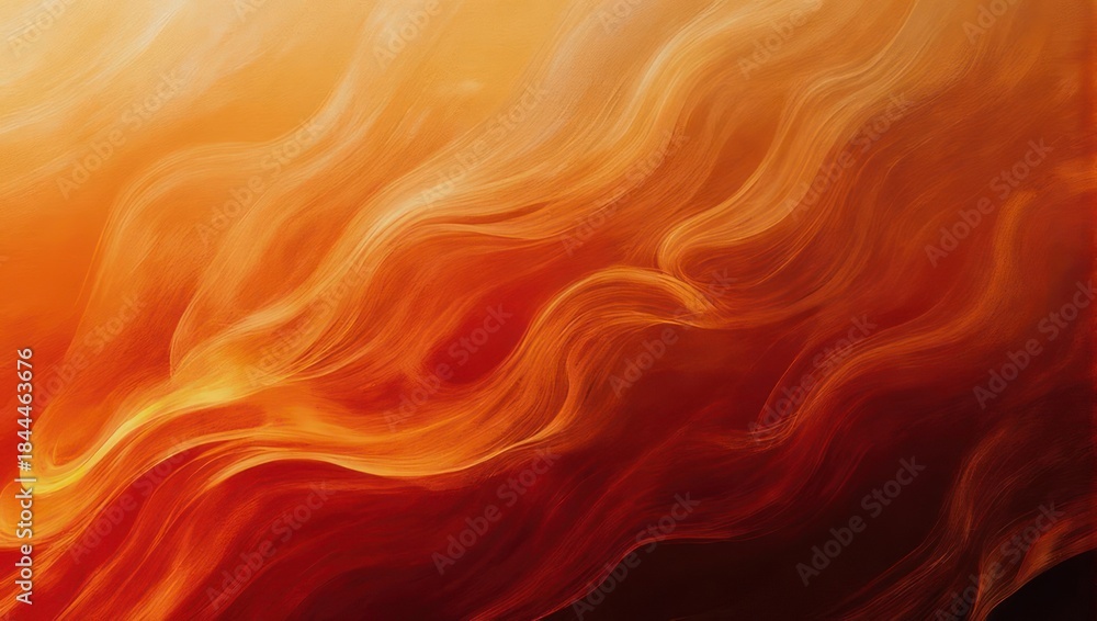 Obraz premium Abstract Fire - Dynamic Swirls of Red, Orange, and Yellow.