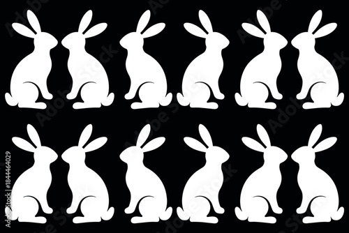 Cartoon vector illustration of a cute Easter bunny rabbit, a funny brown animal character