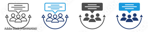 customer engagement icon sheet with multiple style