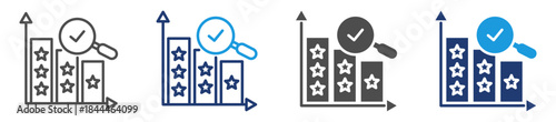 feedback analysis icon sheet with multiple style