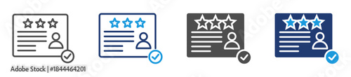 customer profiling icon sheet with multiple style