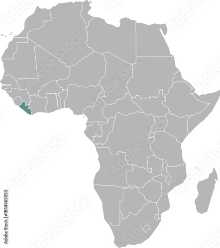 Liberia Map Illustration, Africa