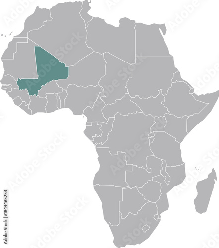 Latest Africa Mali Map, High-Resolution Illustration