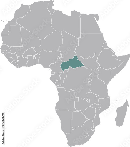 Central African Republic Map High-Resolution Illustration