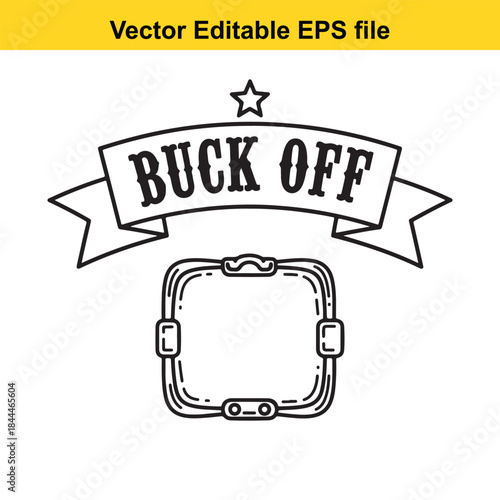 Vintage buck off banner