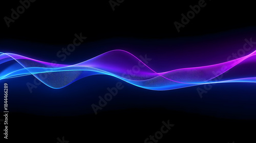 Abstract digital waves in blue and purple shades create mesmerizing glowing patterns. Great for backgrounds, websites, and technology related designs.