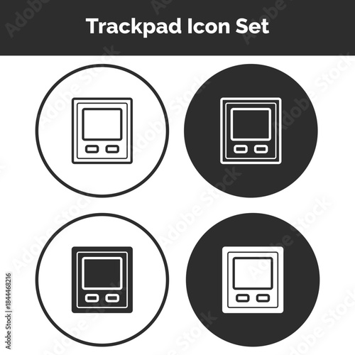 Trackpad Icons Set — Laptop Touchpads, Multi-Touch Gesture Input Devices, Cursor Control, Notebook Navigation, Productivity Tools, UI Interaction & Modern Computing Technology Symbols