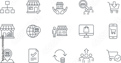 Santa Claus flying reindeer sleigh silhouette over dark winter pine forest with snow, Christmas holiday greeting card vector illustration, festive background.