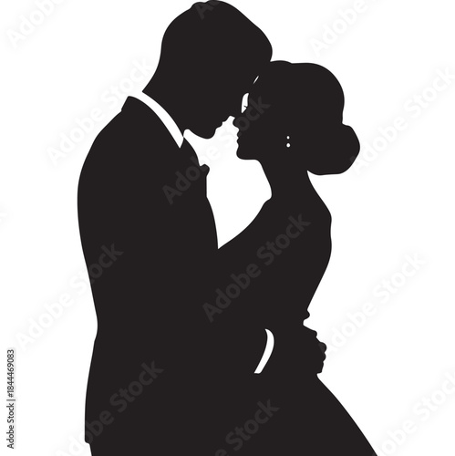 silhouette of pregnant woman with her husband