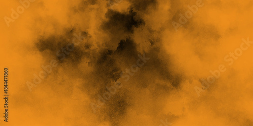 Eerie black background with billowing brown smoke on black background. old style dark brown grunge texture, brush painted . Old and grainy orange paper texture, vector,	
