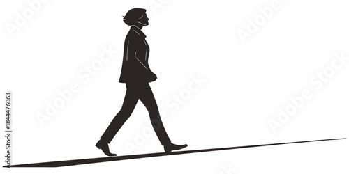 Vector illustration of a woman and girl silhouette performing winter and club sports like ski and golf with balanced action