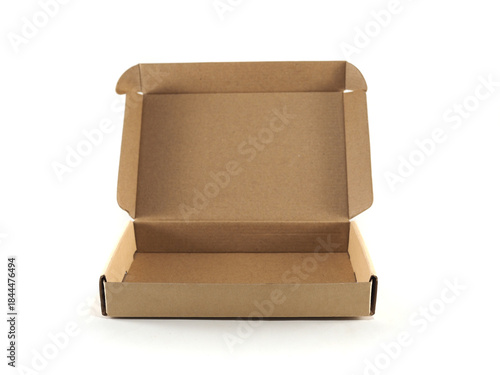 A brown cardboard box, providing a versatile container for packaging, shipping, or storage, insulated for easy integration into a variety of visual contexts.