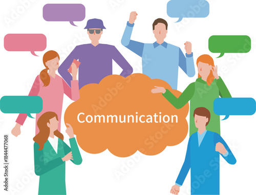 コミュニケーションをとる人々