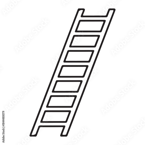 ladder on white background