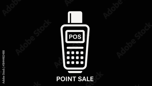 Point of Sale Terminal Icon for Business Transactions.