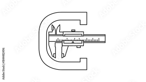 Precision Measurement Tool Caliper Inside C Clamp.