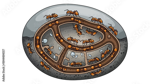 Top view of a petri dish showing bacterial colonies and growth patterns in a circular culture.