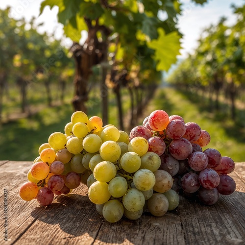 Fresh Plump Green and Black Grapes - Mixed Grape Cluster Green and Black Grape Bunch - Fresh Plump Grapes Mixed Grape Cluster - Fresh Green & Black Grapes