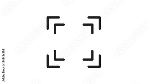 Full screen icon for user interface and web design.