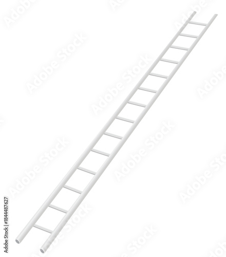 Metal long ladder. vector illustration