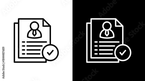 Candidate Profile With Icon Set Design