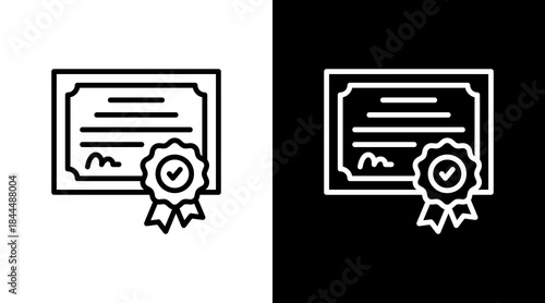 Certification With Icon Set Design