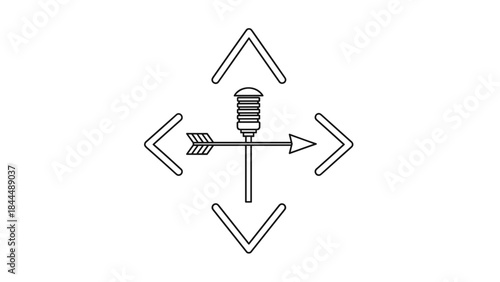 Directional Microphone with Arrow and Navigation Symbols.
