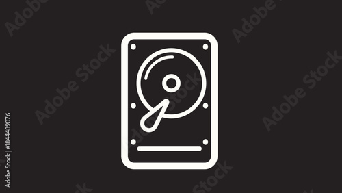 Hard Drive Icon Data Storage Device.