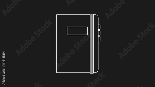 Minimalist outline of a riot shield on a dark background.