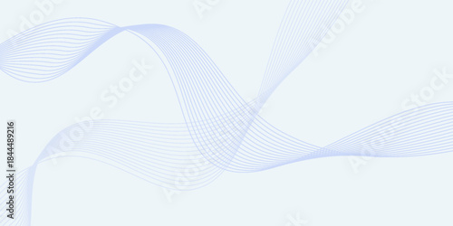 Abstract blue purple gradient flowing wave lines on white background. Modern colorful wavy lines pattern design element. Suit for poster, website, banner, presentation, cover, brochure, flyer, header