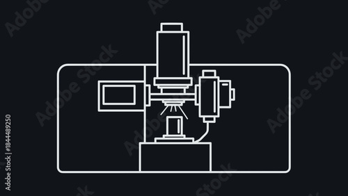 Precision CNC machine tool for industrial manufacturing processes.