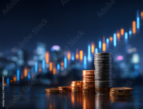 Coin Stacking and Financial Charts