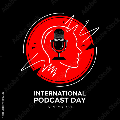 Celebrate International Podcast Day with a Microphone Icon