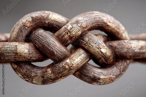 Intricate Ornament Showcasing the Beauty of Intertwined Design in Wood Generative AI