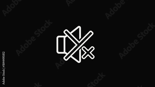 Muted Speaker Icon Symbol Representing Silence or No Sound.