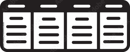 Simple black and white spreadsheet icon design