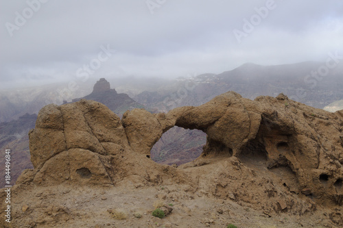 Obraz na plátne access, active, amazing, arch, atlantic ocean, caldera de tejeda, canaries, cana