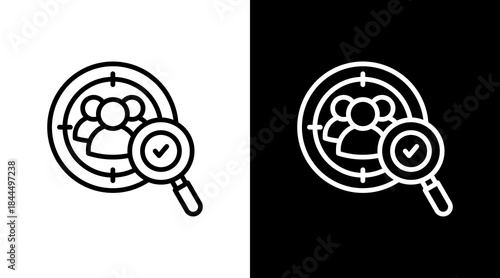 Target Audience With Icon Set Design