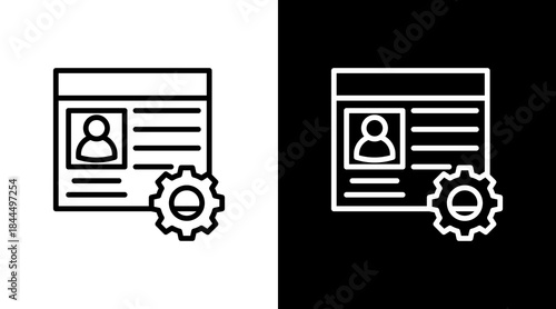 Customer Persona With Icon Set Design