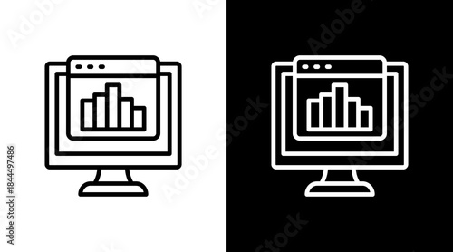 Online Analytics With Icon Set Design