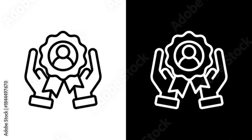 Customer Loyalty With Icon Set Design