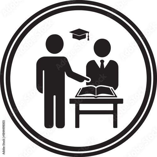 Education mentorship icon for academic guidance