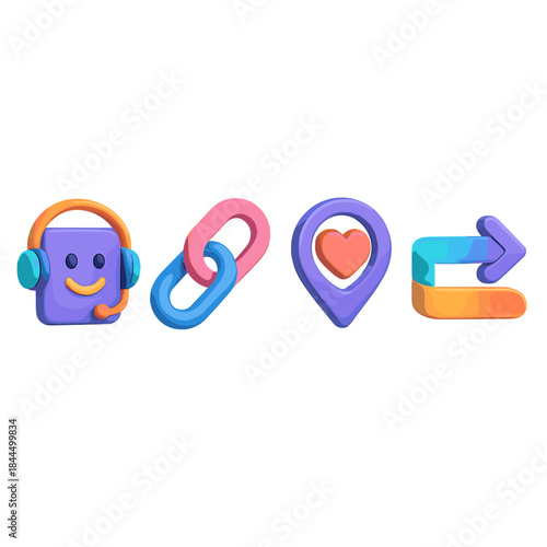Isometric Support Icons. Workplace Support Channels flat isometric set: help-desk panel, mentorship link bead, care-route strip.